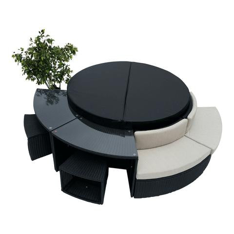 Canadian Spa Company_ KF-10001_Love Seat_Round Spa Surround Furniture_Round Surround Furniture_Hot Tub