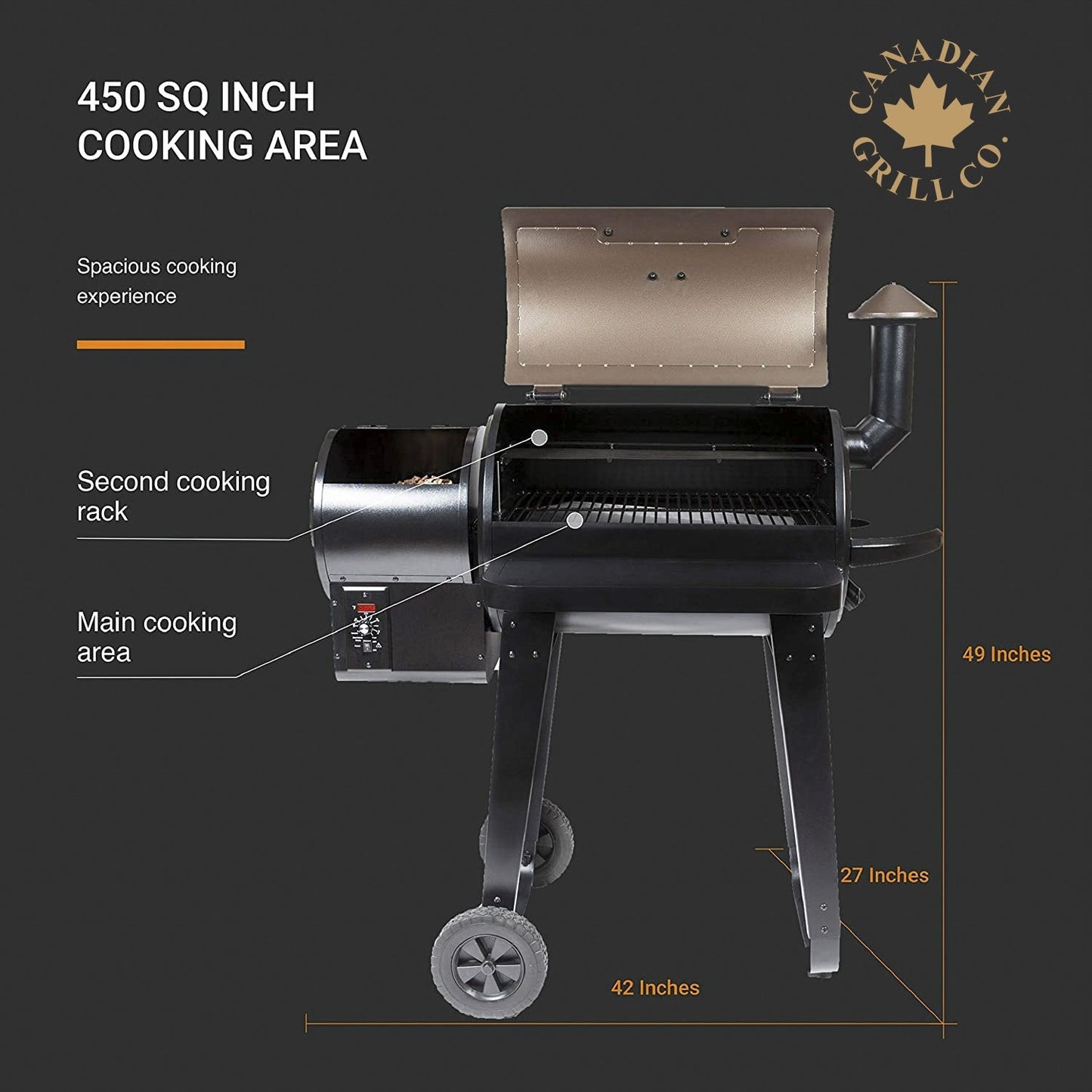 Canadian Spa Company_KG-10001_Beaver Electric Wood Pellet Grill + Smoker Barbecue_Hot Tubs