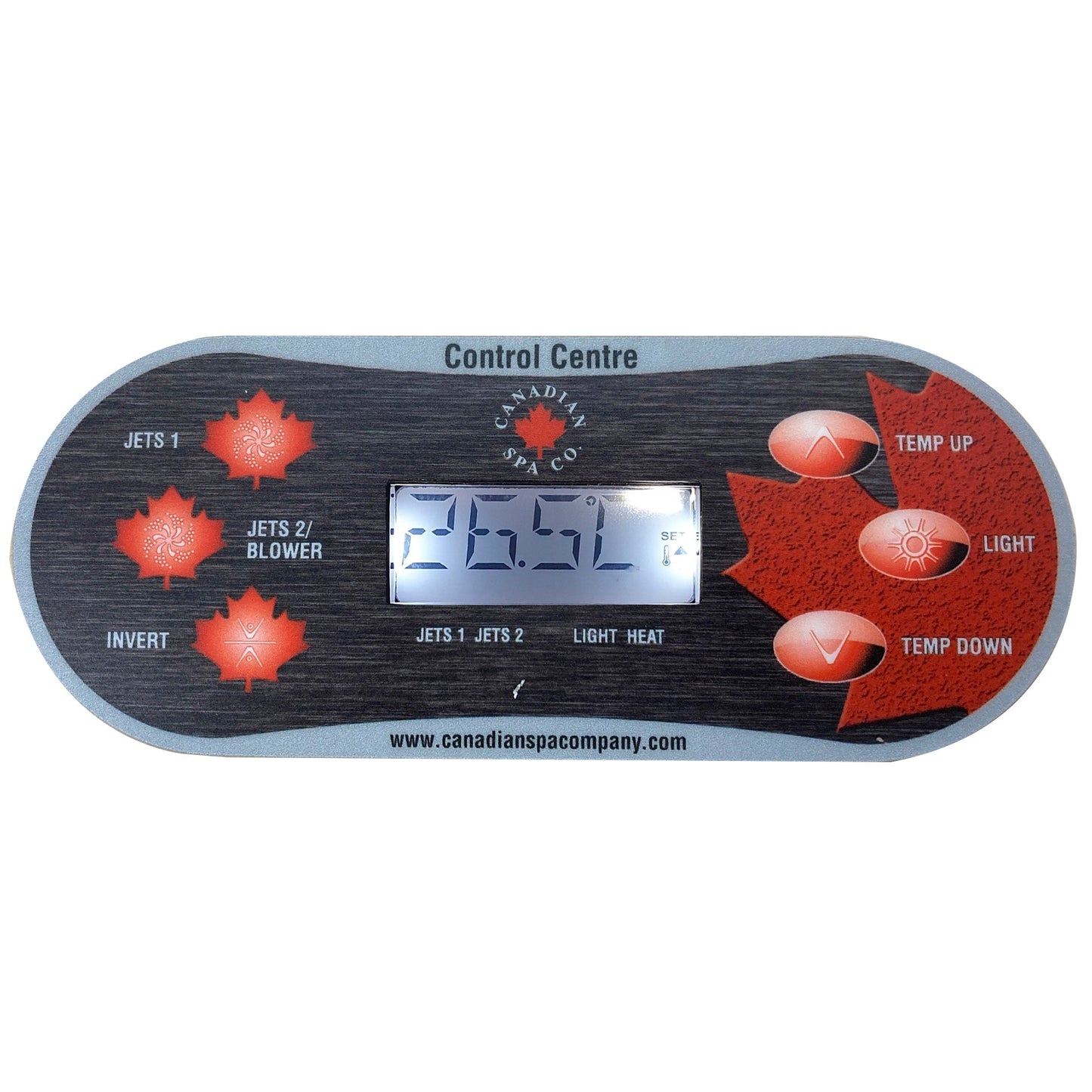 Canadian Spa Company_KK-10018_Balboa TP600 Topside Control Label for 2 Pump_Hot Tubs