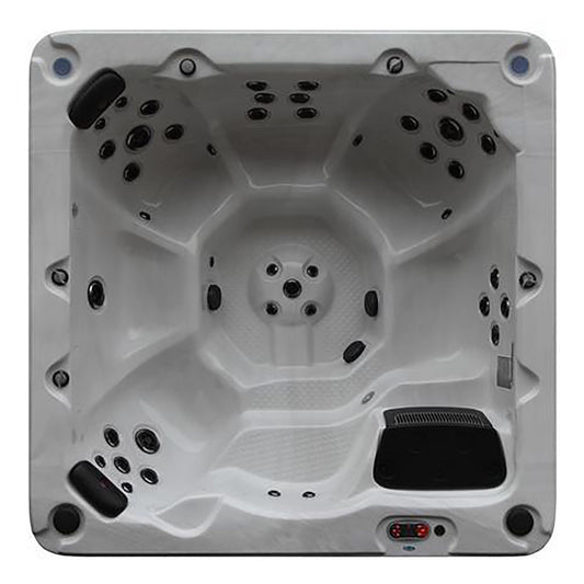 Canadian Spa Company_KH-10025_Victoria_Square_6-Person_44 -Jet Hot Tub_Blackout Insulation_UV Light Water Care_Lounger