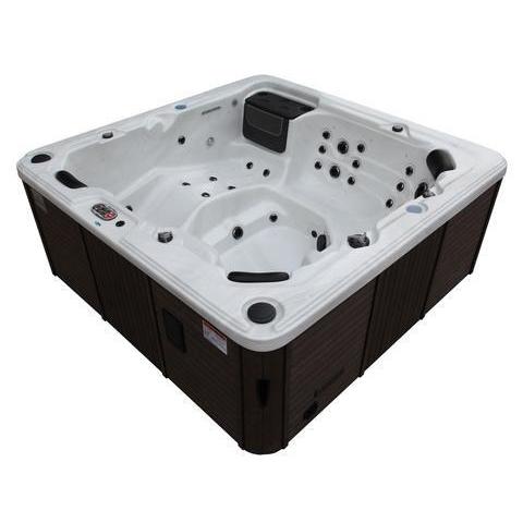 Canadian Spa Company_KH-10168_Toronto UV_Square_6-Person_44 -Jet Hot Tub_Blackout Insulation_UV Light Water Care_Lounger