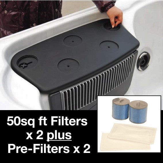 Canadian Spa Company_Spa_KA-10032_50sqft Glacier Antimicrobial Filters with Pre-Filters x 2_Hot Tubs