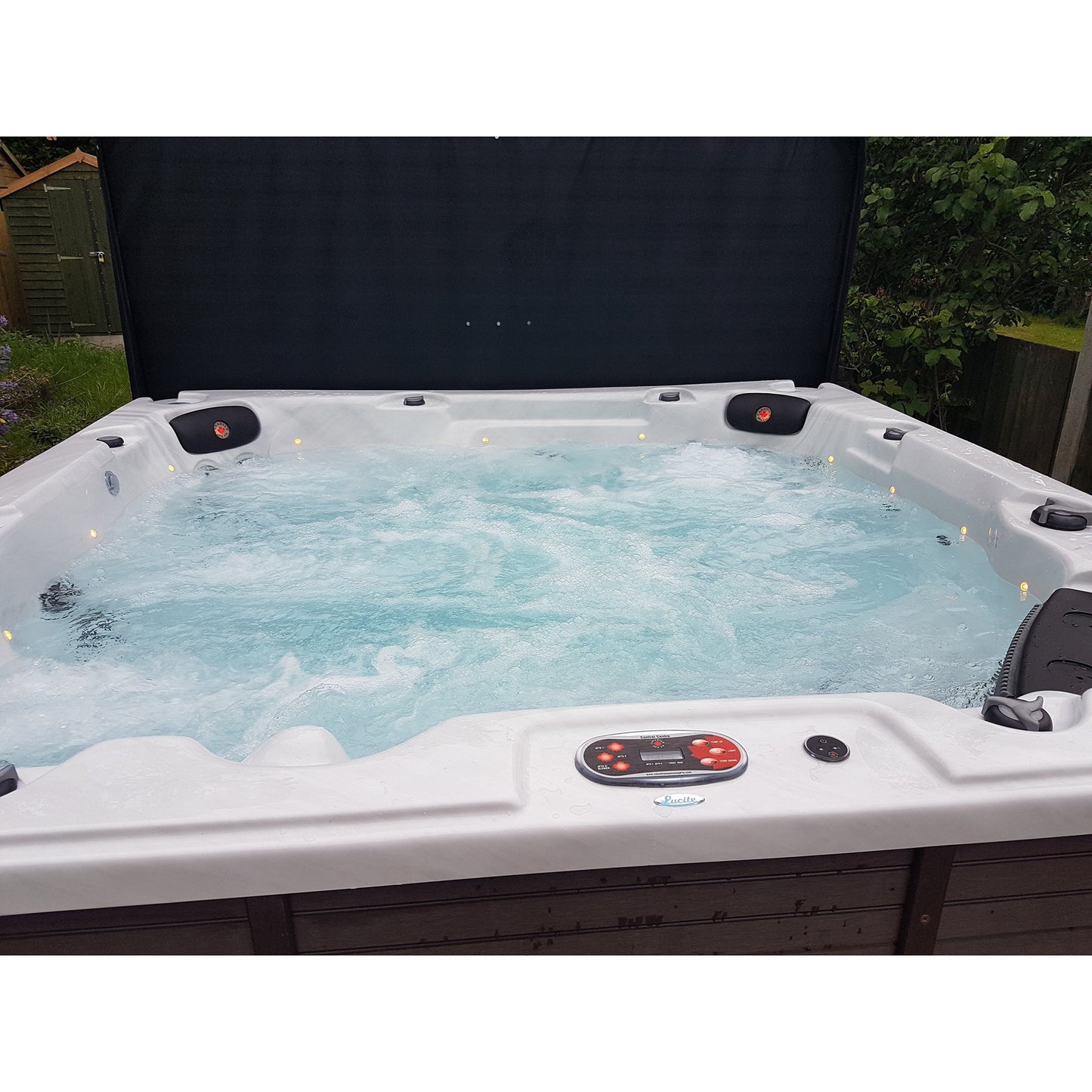 Canadian Spa Company_KH-10024_Niagara_Square_6-Person_49 -Jet Hot Tub_Blackout Insulation_UV Light Water Care_Lounger