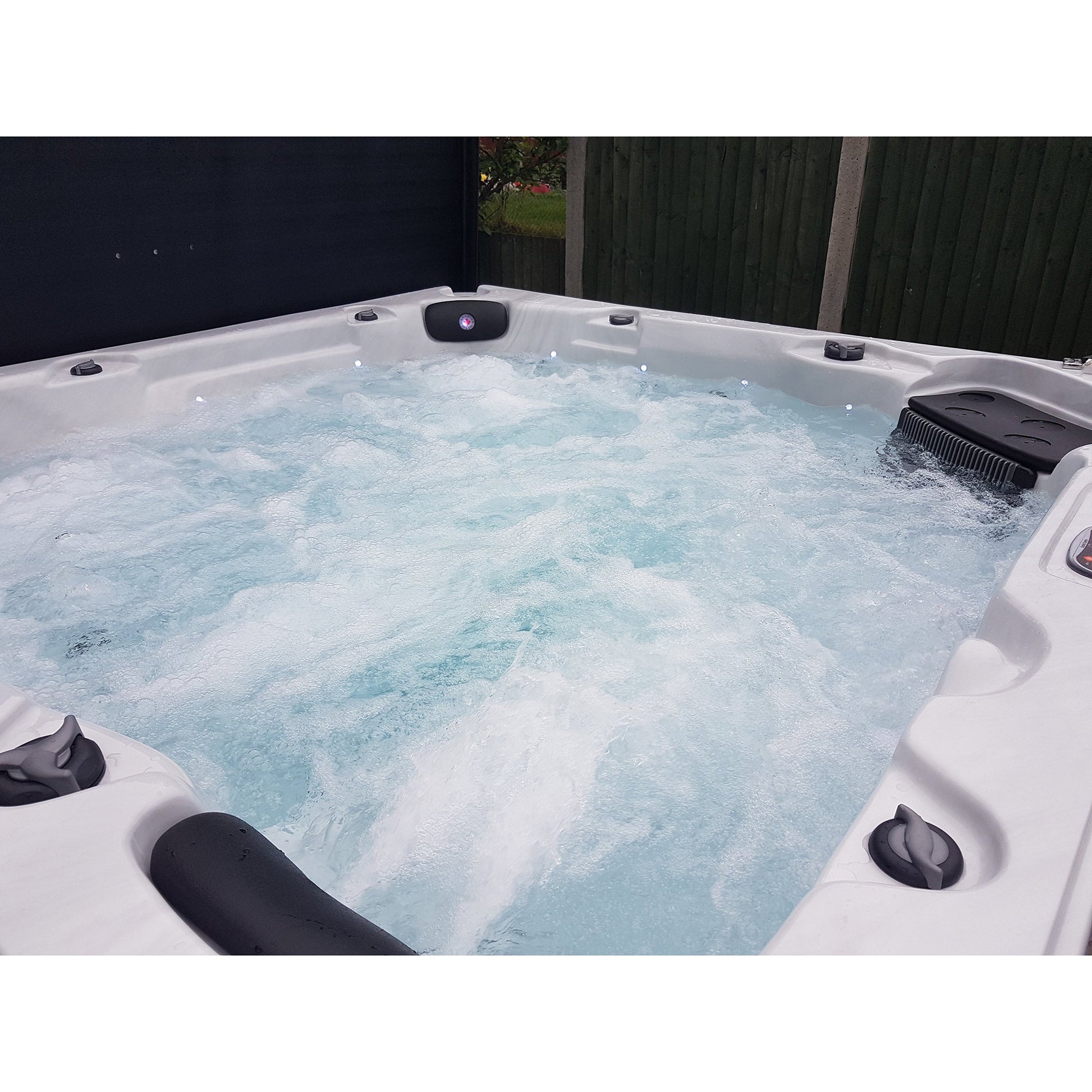 Canadian Spa Company_KH-10024_Niagara_Square_6-Person_49 -Jet Hot Tub_Blackout Insulation_UV Light Water Care_Lounger