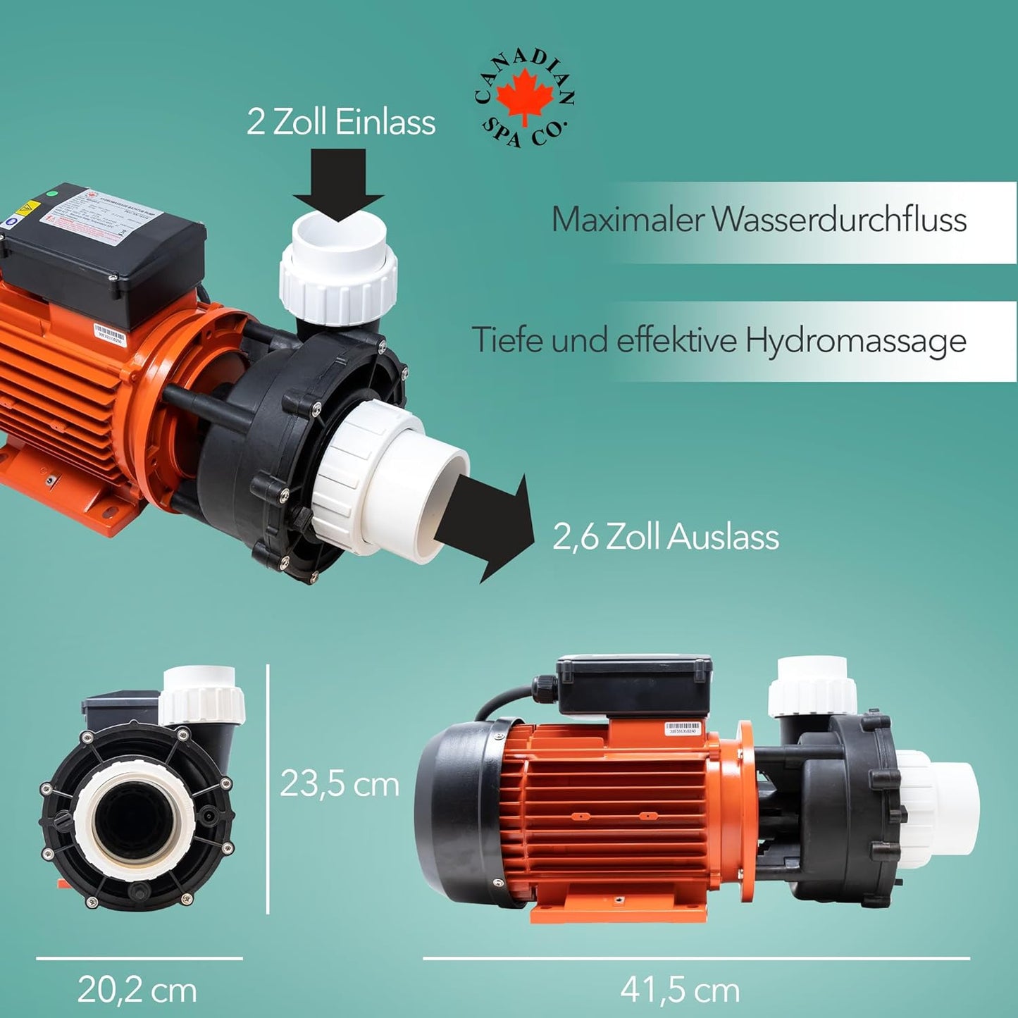 2.6" x 2" 4HP 2-Speed Pump WP300-II