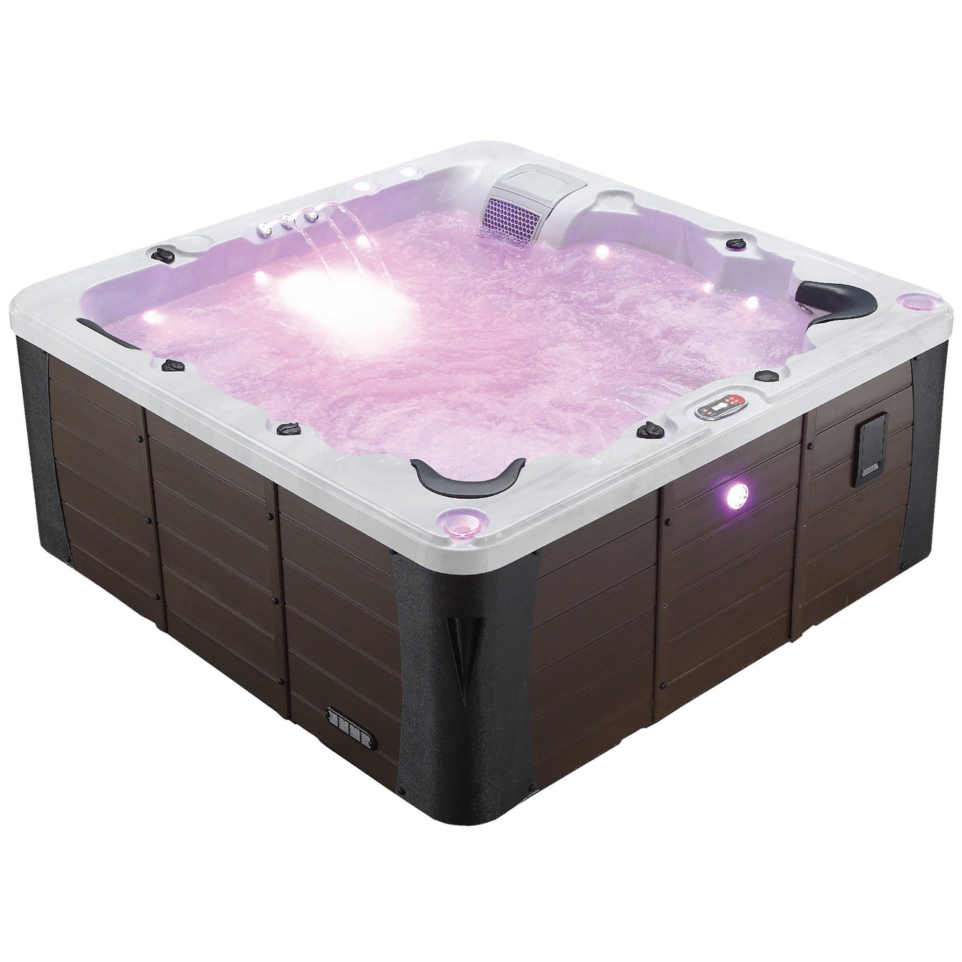 Canadian Spa Company_KH-10130_Erie_Square_6-Person_46 -Jet Hot Tub_Blackout Insulation_UV Light Water Care_Lounger