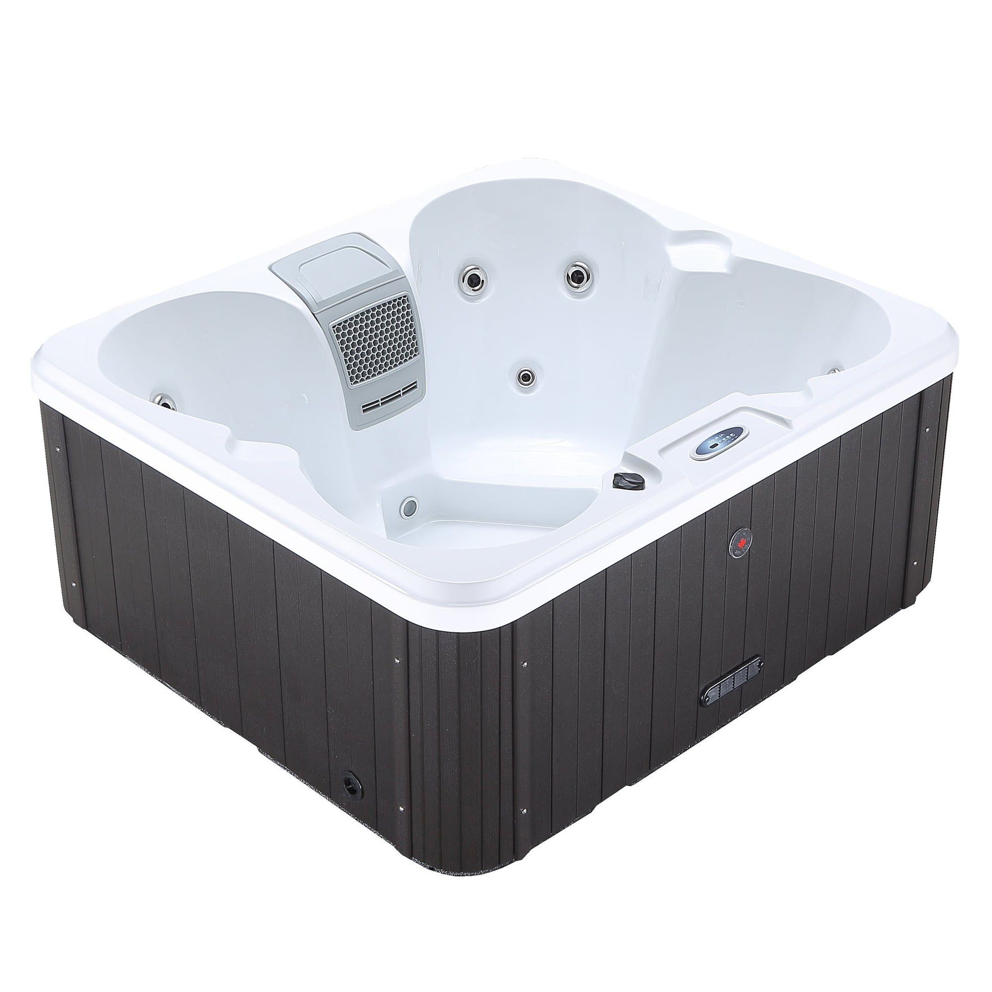 Canadian Spa Company_KH-10098_Gander_Rectangular_Plug_&_Play_4-Person_15-Jet Hot Tub_Blackout Insulation_UV Light Water Care_Patio Spas