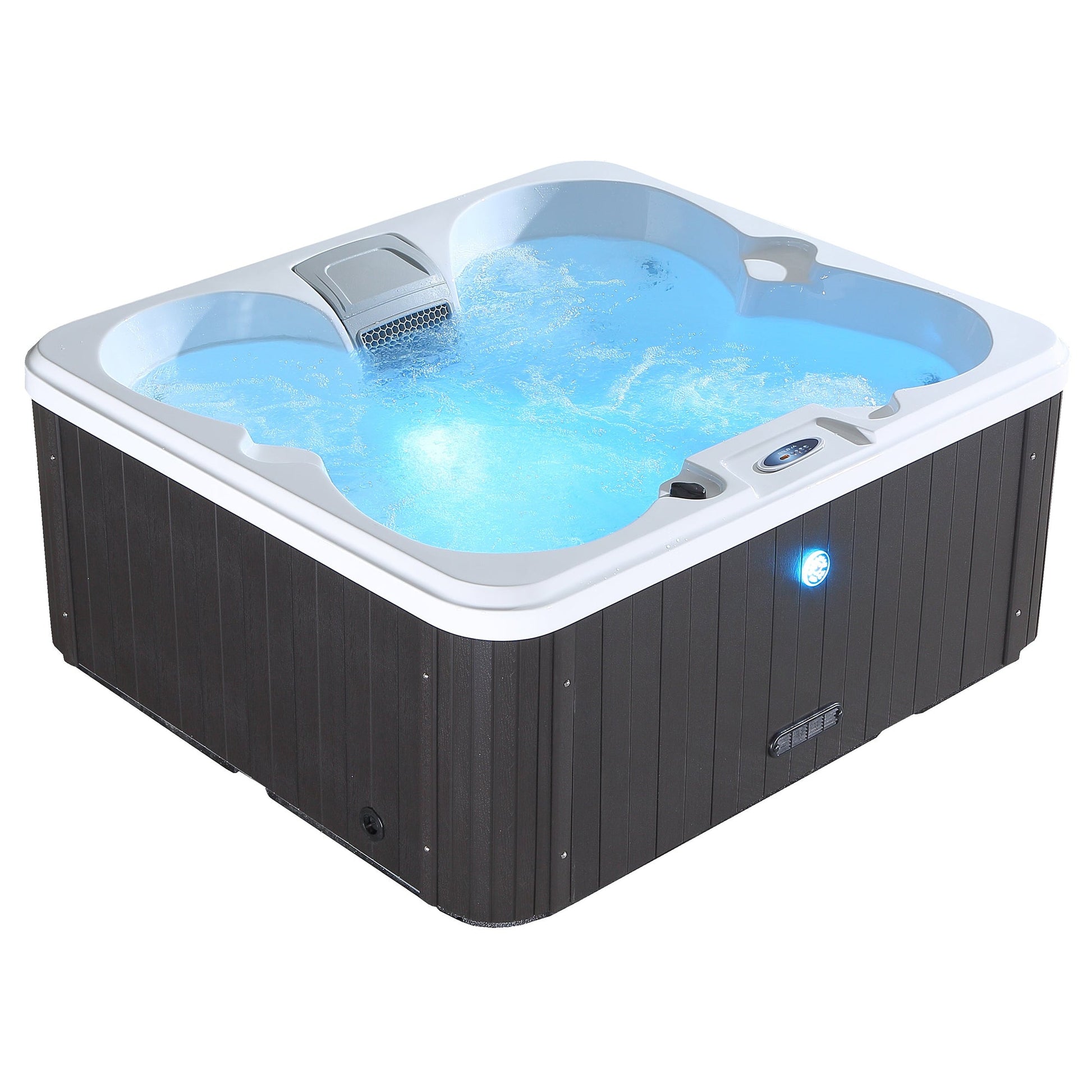 Canadian Spa Company_KH-10098_Gander_Rectangular_Plug_&_Play_4-Person_15-Jet Hot Tub_Blackout Insulation_UV Light Water Care_Patio Spas