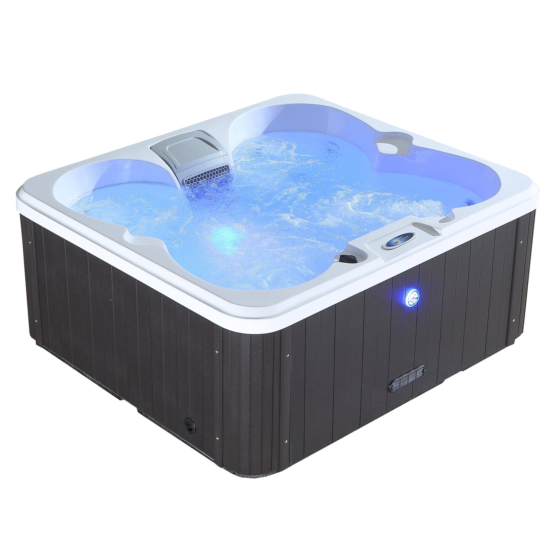 Canadian Spa Company_KH-10098_Gander_Rectangular_Plug_&_Play_4-Person_15-Jet Hot Tub_Blackout Insulation_UV Light Water Care_Patio Spas