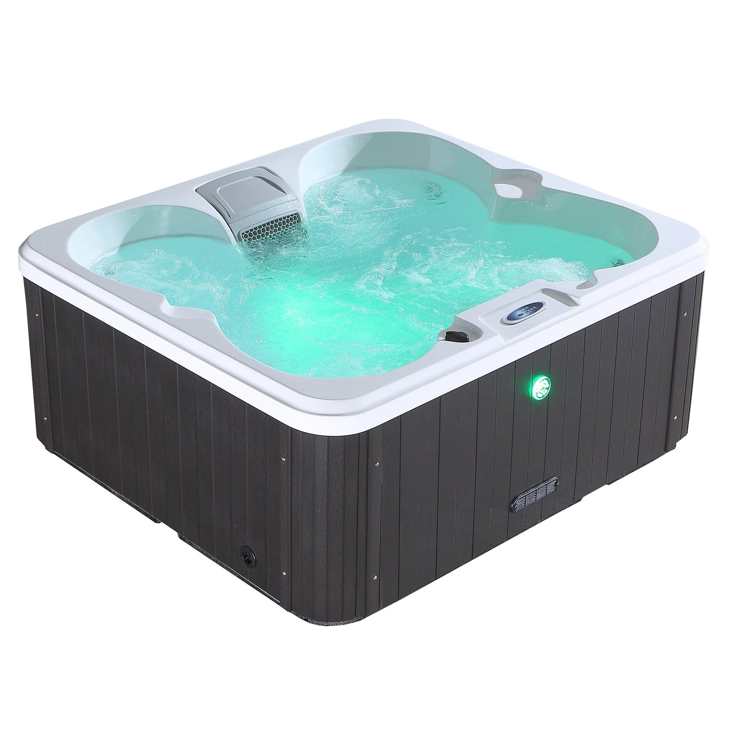 Canadian Spa Company_KH-10098_Gander_Rectangular_Plug_&_Play_4-Person_15-Jet Hot Tub_Blackout Insulation_UV Light Water Care_Patio Spas