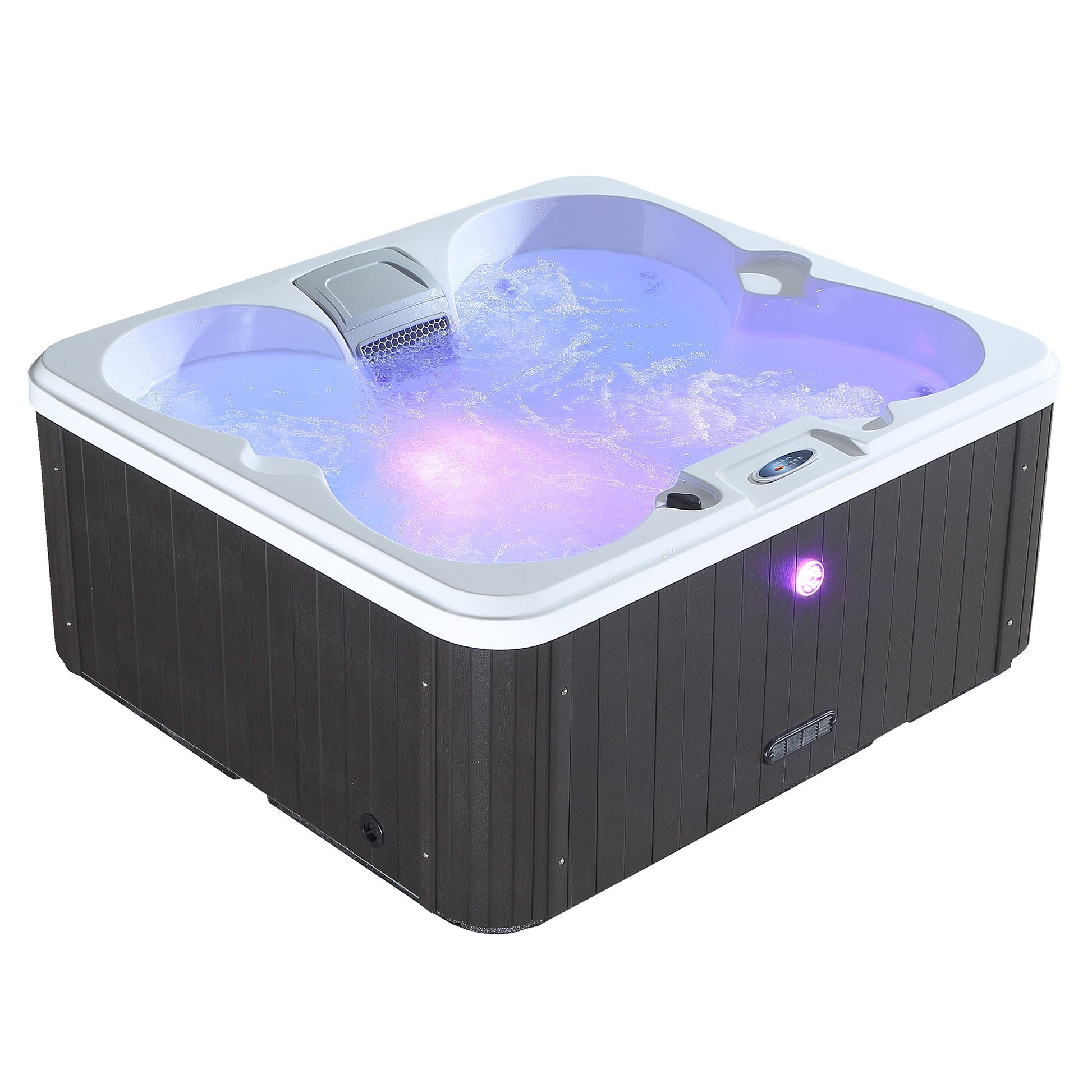 Canadian Spa Company_KH-10098_Gander_Rectangular_Plug_&_Play_4-Person_15-Jet Hot Tub_Blackout Insulation_UV Light Water Care_Patio Spas