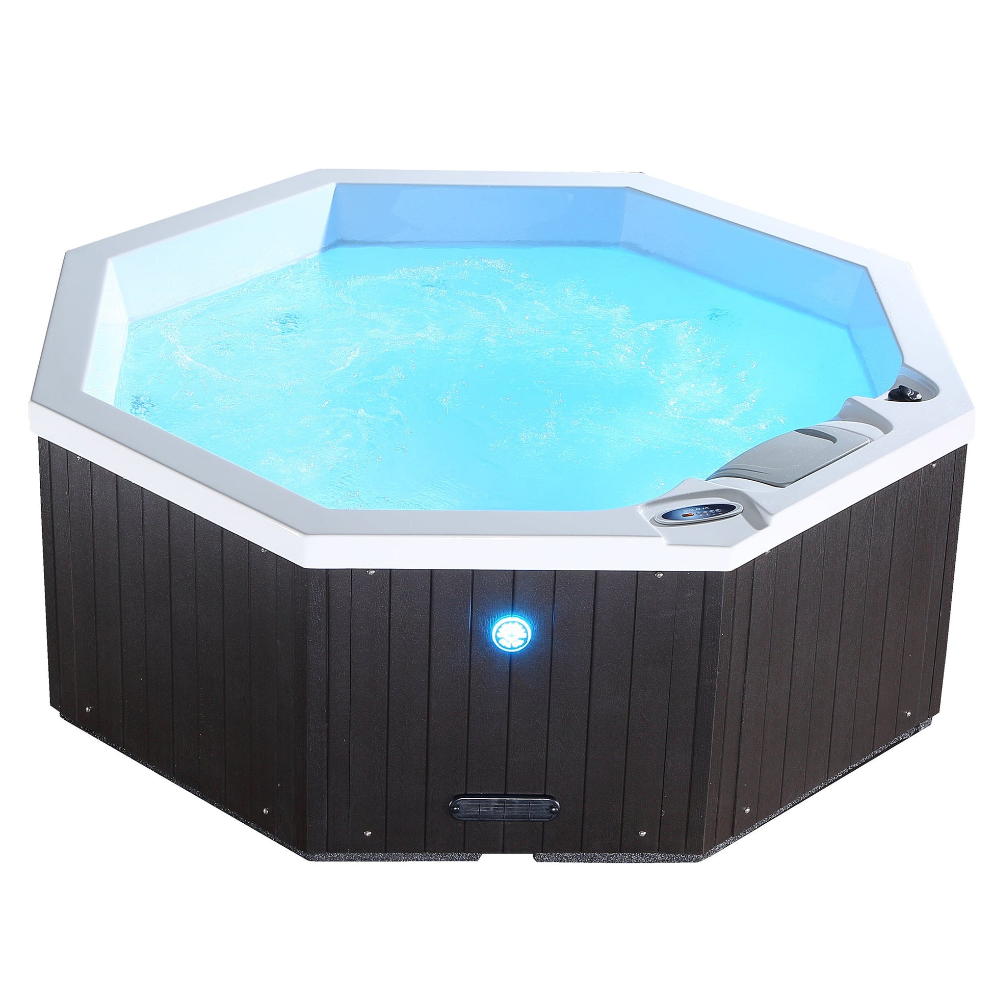 Canadian Spa Company_KH-10095_Muskoka_Octagonal_Plug_&_Play_4-Person_14-Jet Hot Tub_Blackout Insulation_UV Light Water Care_Patio Spas