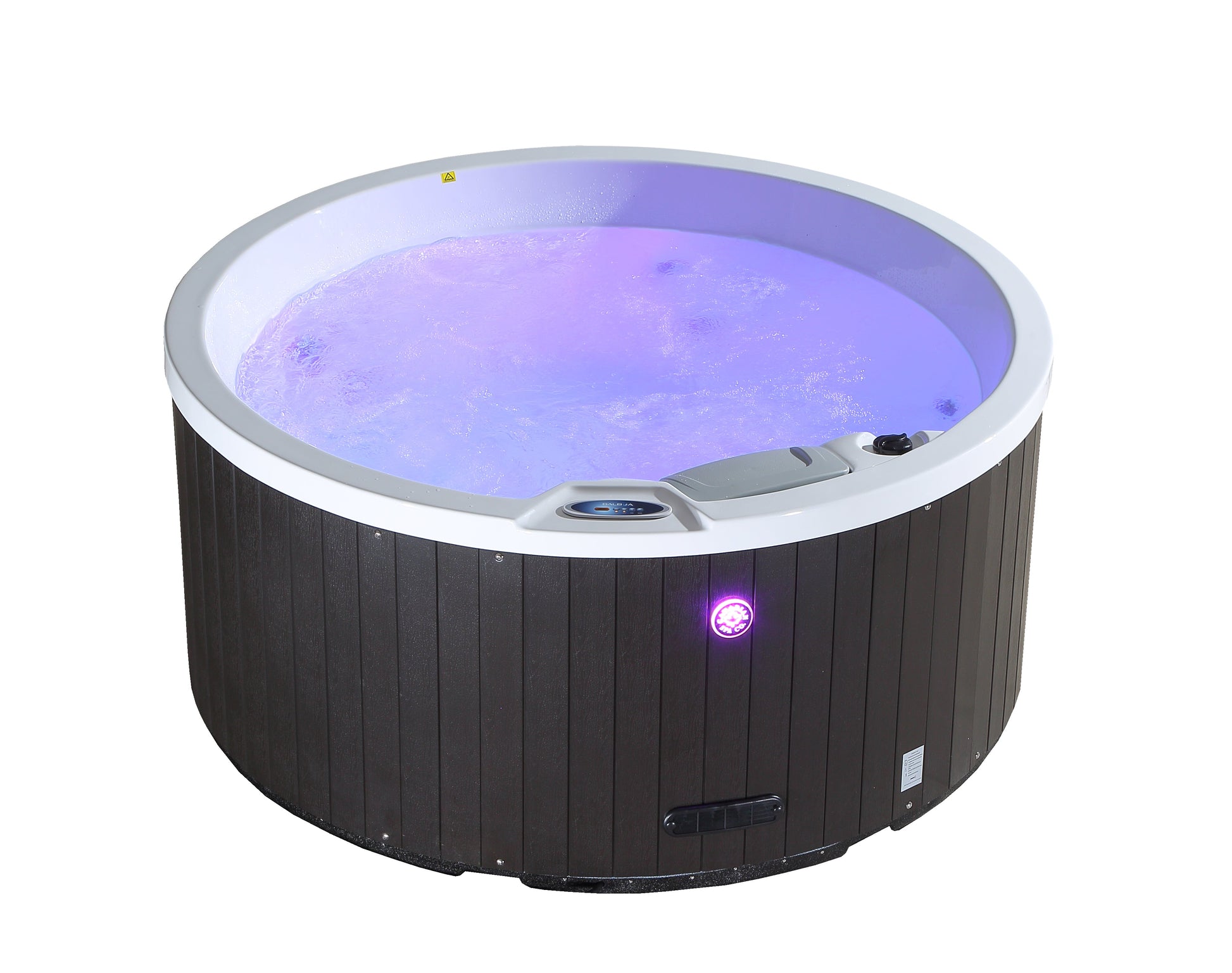 Canadian Spa Company_KH-10078_Okanagan_Round_Plug_&_Play_4-Person_10-Jet Hot Tub_Blackout Insulation_UV Light Water Care_Patio_Spas