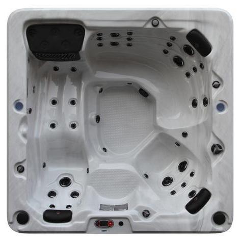 Canadian Spa Company_KH-10168_Toronto UV_Square_6-Person_44 -Jet Hot Tub_Blackout Insulation_UV Light Water Care_Lounger