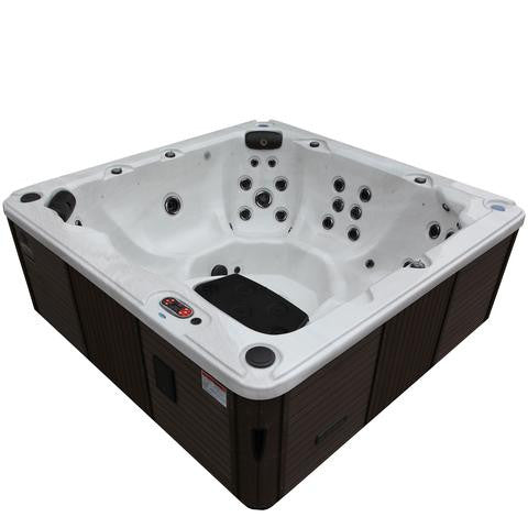 Canadian Spa Company_KH-10025_Victoria_Square_6-Person_44 -Jet Hot Tub_Blackout Insulation_UV Light Water Care_Lounger