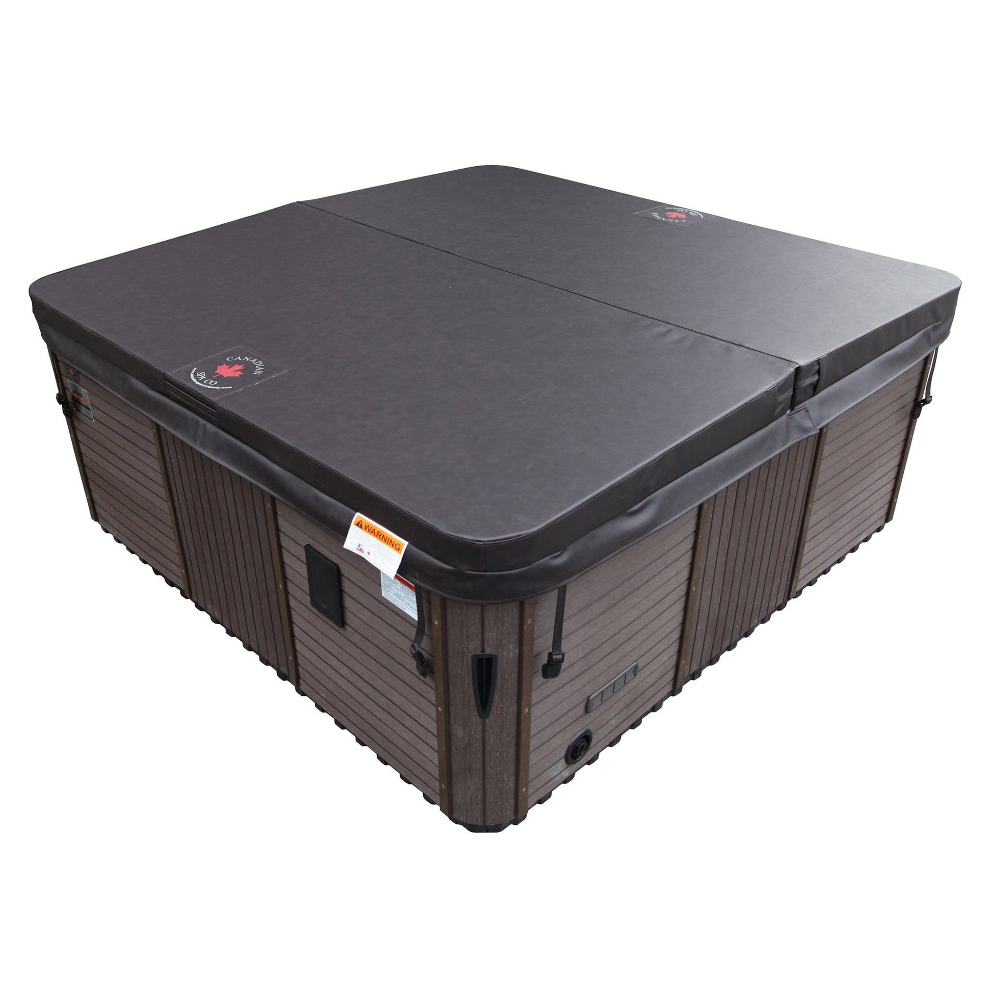 Canadian Spa Company_KH-10032_Vancouver_Square_6-Person_66 -Jet Hot Tub_Blackout Insulation_UV Light Water Care_Lounger